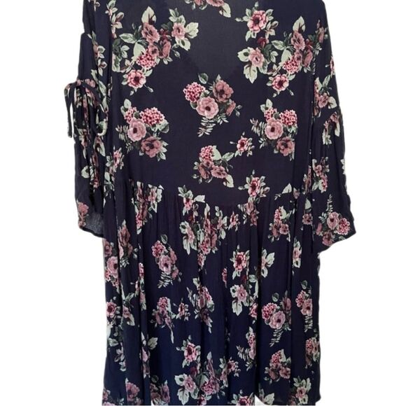 Altar’d state boho cottagecore FLORAL FLARE SLEEVE mini dress - Picture 10 of 12